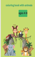 coloring book with animals ages 4-8: coloring book