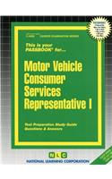 Motor Vehicle Consumer Services Representative I