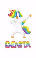 Benita: Benita 6x9 Journal Notebook Dabbing Unicorn Rainbow