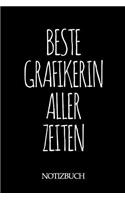 Beste Grafikerin Aller Zeiten Notizbuch: A5 auf 120 Seiten I kariert I Skizzenbuch I super zum Zeichnen oder notieren I Geschenkidee für die Liebsten I Format 6x9 I Geschenk