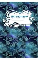 Math Notebook: A 6x9 Inch Matte Softcover Paperback Notebook Journal With 120 Blank Lined Pages -Wide Ruled-Purple Blue Mermaids Tails