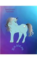 Carnet de dessin pour enfants Unicorn