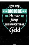 Ich bin Biologe ich war jung und brauchte das Geld Notizbuch