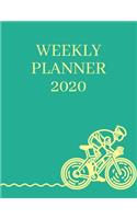 Weekly Planner 2020: A5 6x9 Sign - Calendar - Organizer - calendar - weekly Calendar - Diary - Journal - Bicycle - Racer -