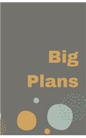 Big Plans (Diary, Notebook) (Lined Notebook Journal): 5.5 x 8.5 inch Diary/Journal Brown with Colorful Dots- Softcover- 100 College Ruled pages