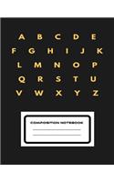 a, z composition notebook