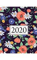 2020 Weekly & Monthly Planner: Weekly and Monthly View - Calendar Schedule - Organizer & Planner - Jan 1st - Dec 31t 2020 - Floral Cover