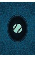 Monogram Baseball Journal: Blank Notebook Diary Log(51 Monogram Cerulean 365 Lined)