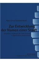 Zur Entwicklung Der Namen Einer Stadt