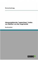 Interpretation des "sumerlaten"-Liedes von Walther von der Vogelweide: (German)