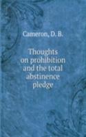 Thoughts on prohibition and the total abstinence pledge