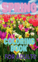Spring Coloring Book For Adults : For Adults with Wildflowers, Birds, Butterfly and Easy Spring Scenes Coloring Pages. Stress Relief and Relaxation Blooming Trees for Anxiety Women and Men
