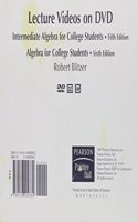 DVD Lecture Series  for Intermediate Algebra for College Students