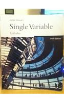 Single Variable Calculus