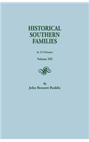 Historical Southern Families.in 23 Volumes. Volume XII