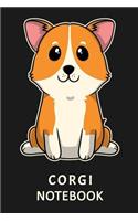 Corgi Notebook: Notebook with 109 lined pages 6 x 9 inch. For Pembroke Welsh Corgi dog owners of cute puppies to take notes about their growing up. Also a great not