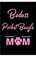 Badass Pocket Beagle Mom: College Ruled, 110 Page Journal