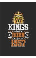 Kings Are Born In 1957: Dotted Bullet Grid Notebook / Journal (6 X 9 -120 Pages) - Birthday Gift Idea