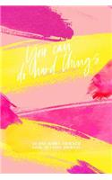 You Can Do Hard Things - 60 Day Habit Tracker Goal Setting Journal For Women