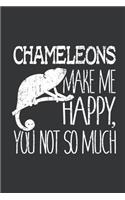 Notebook: Chameleons Make Me Happy You Not So Much Lover Journal & Doodle Diary; 120 College Ruled Pages for Writing and Drawing - 6x9 in.