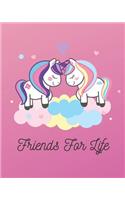 Friends for Life: Friendship Planner for Girls Women/ Monthly Planner Journal Prompts 150 Pages