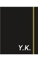 Y.K.: Classic Monogram Lined Notebook Personalized With Two Initials - Matte Softcover Professional Style Paperback Journal Perfect Gift for Men and Women