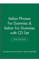 Italian Phrases for Dummies & Italian for Dummies, 2nd Edition with CD Set