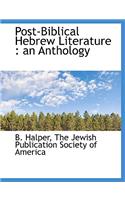 Post-Biblical Hebrew Literature