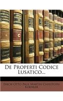 de Properti Codice Lusatico...