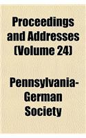 Proceedings and Addresses (Volume 24): (English)