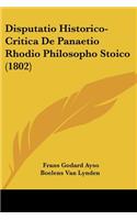 Disputatio Historico-Critica De Panaetio Rhodio Philosopho Stoico (1802)