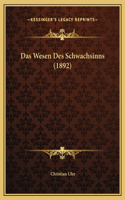 Das Wesen Des Schwachsinns (1892)
