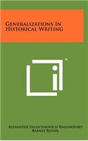Generalizations in Historical Writing