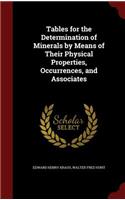 Tables for the Determination of Minerals by Means of Their Physical Properties, Occurrences, and Associates
