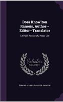 Dora Knowlton Ranous, Author--Editor--Translator