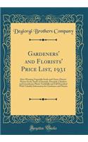 Gardeners' and Florists' Price List, 1931