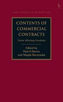 Contents of Commercial Contracts