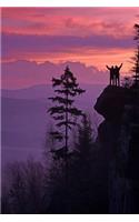 Two Hikers in the Mountains at Sunset Adventure Journal