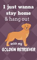 I just wanna stay home & hang out with my Golden Retriever