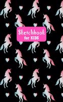 Sketchbook for Kids: Cute Unicorn Large Sketch Book for Sketching, Drawing, Creative Doodling Notepad and Activity Book - Birthday and Christmas Gift Ideas for Kids, Boy