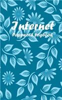 Internet Password Logbook: A Beautiful Blue Cover Internet Password Notebook, Internet Address and password Logbook. Design with cute Blue flowers cover to gifts for grandpare