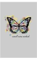 Cornell Notes Notebook: Notes Taking System for High School Adult Student with College Ruled Lines Composition with Beautiful Butterfly gray soft cover Theme
