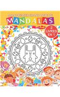 Mon premier grand livre de mandalas - 2 livres en 1: Livre de coloriage de mandalas pour enfants et débutants - 2 en1