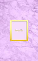 Rosella: Custom dot grid diary for girls Cute personalised gold and marble diaries for kids Sentimental keepsake notebook journal sweet light pink colour