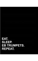 Eat Sleep Eb Trumpets Repeat: Blank Guitar Tab Paper, 6 String Guitar Tab Paper - Blank Music Book / Blank Staff Paper Book