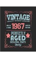 Vintage Quality Without Question One of a Kind 1967 Limited Edition Perfectly Aged Original Parts Mostly: 2019 Planner for 1967 Birth Year