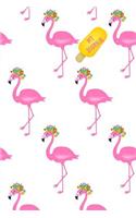 My Journal: Bright and cheerful flamingo and popsicle 108 page notebook