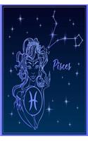 Pisces: Zodiac Astrology Symbol Star Sign Gift Journal