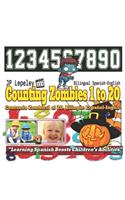 Counting Zombies 1 to 20. Bilingual Spanish-English