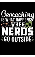 Geocaching Is What Happens When Nerds Go Outside: 120 Pages 6 X 9 Inches Journal